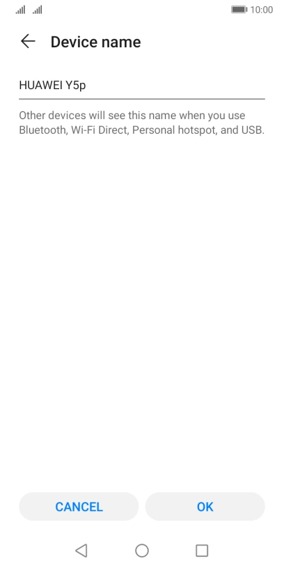 Key in the required Wi-Fi hotspot name and press OK.