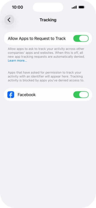 Press the indicator next to 