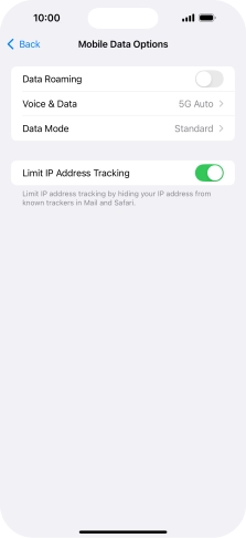 Press the indicator next to 