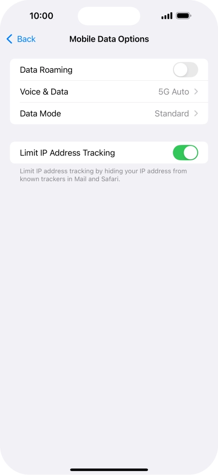 Press the indicator next to 