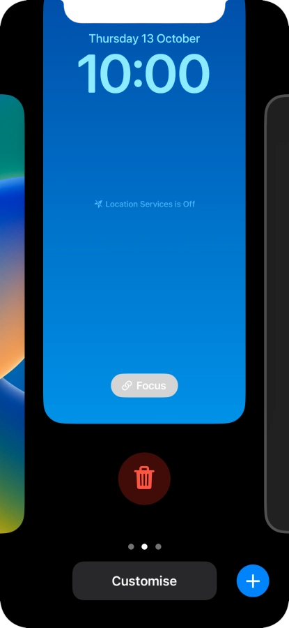 Press the delete icon.