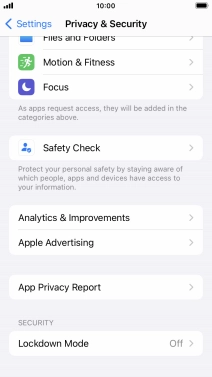 Press App Privacy Report.