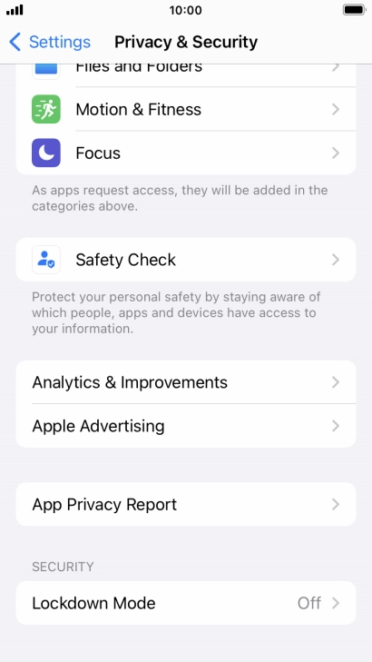 Press App Privacy Report.