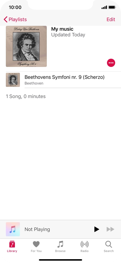 Go to the required category or playlist and press the required audio file.
