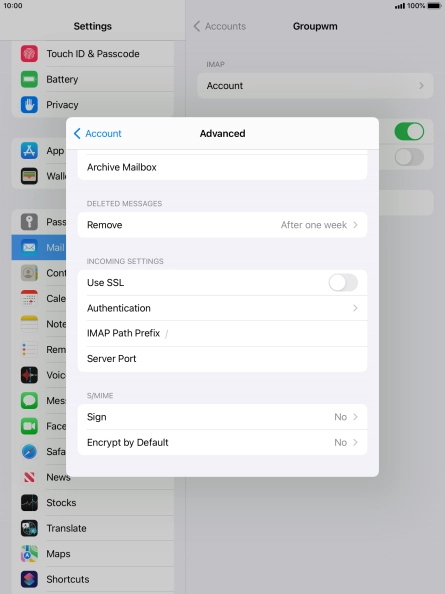 Press Authentication.