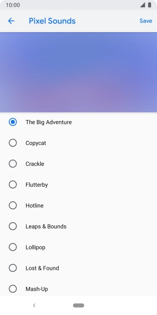 Once you've found a ring tone you like, press Save.