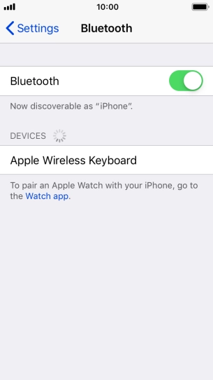 Press the required Bluetooth device and follow the instructions on the screen to pair the device with your phone.