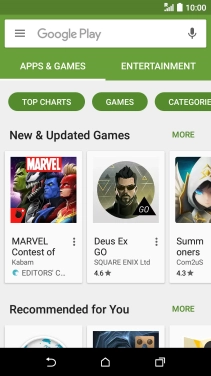 Press the search field.