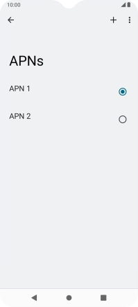 Press the field next to the data connection to activate it.