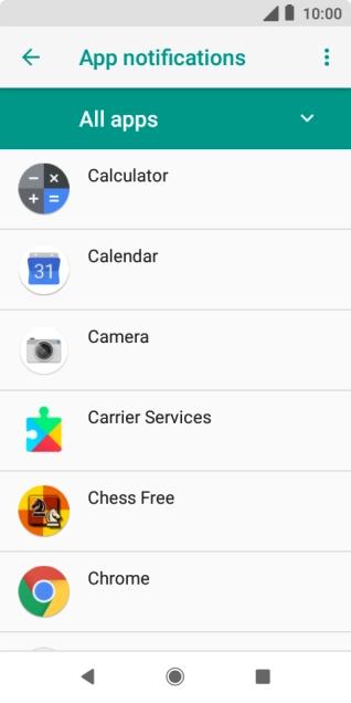 Press the required app.