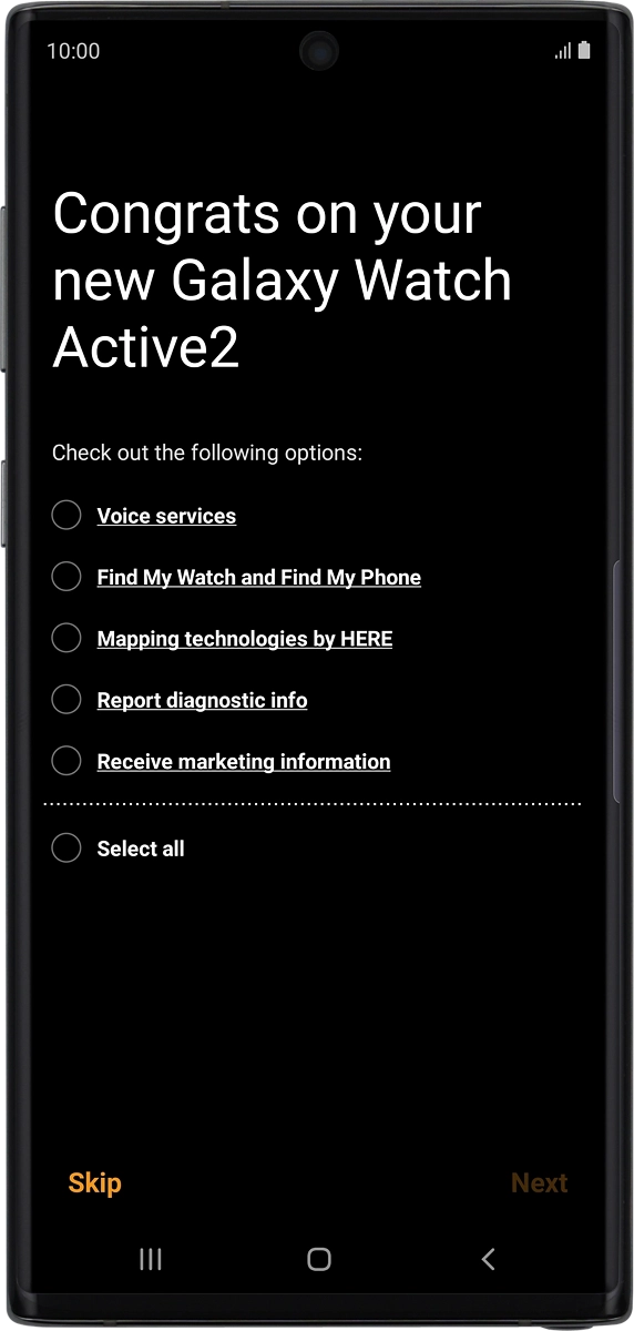 On your phone: Press Select all.