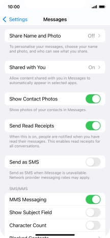 Press the indicator next to 