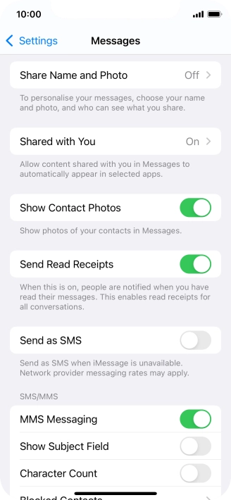 Press the indicator next to 