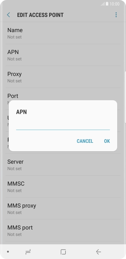Key in live.vodafone.com and press OK.