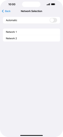 If you turn off the function, press the required network.