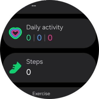 Under Daily activity, you can see how far you are from completing your daily activity goals.