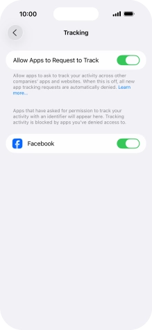 Press the indicator next to 