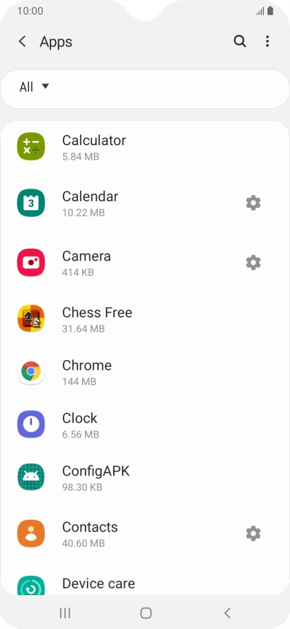 Press the required app.