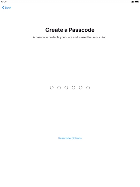 Press Passcode Options. Press Passcode Options.