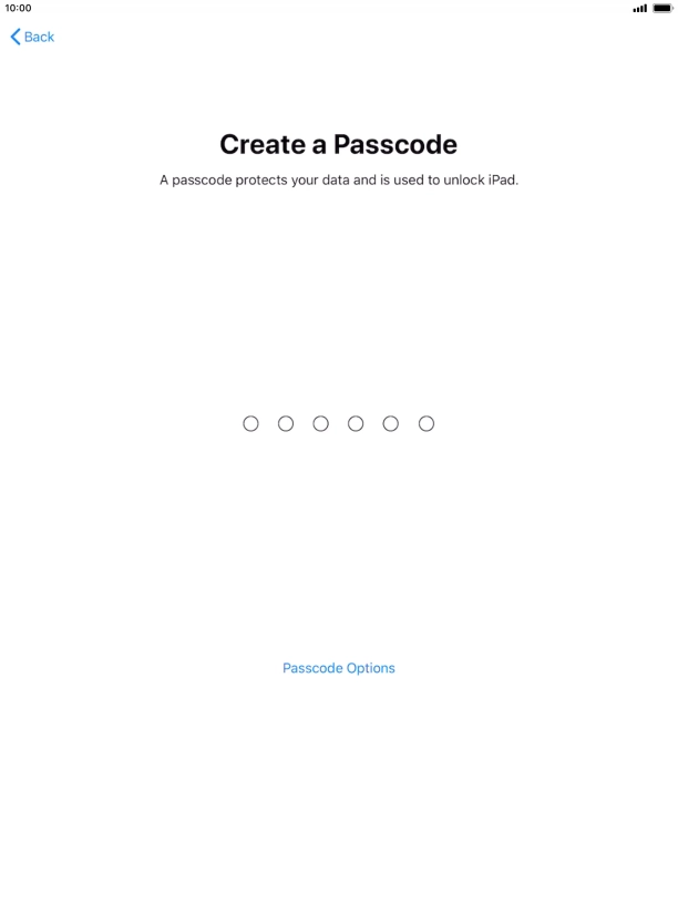 Press Passcode Options. Press Passcode Options.