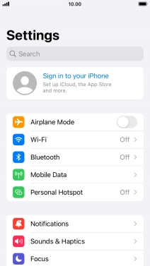 Press Sign in to your iPhone.
