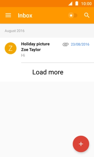 Press the new email message icon.