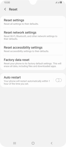 Press Factory data reset.