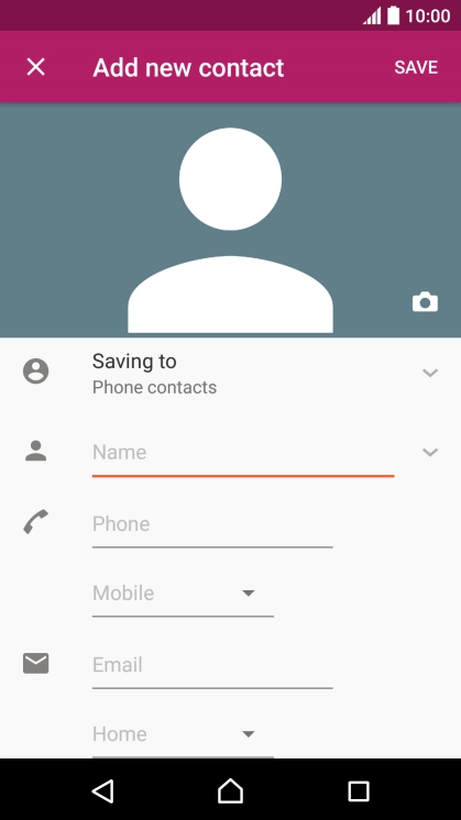 Press Name and key in the name.
