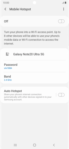 Press the menu icon.