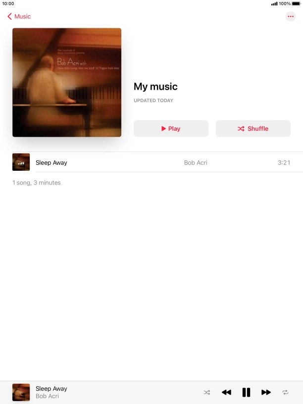 Press the song title.