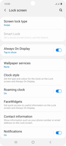 Press Screen lock type.