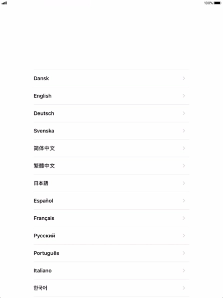 Press the required language. Press the required language.