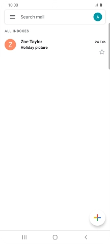 Press the email account icon.