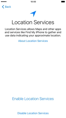 Press Enable Location Services to turn on the function.