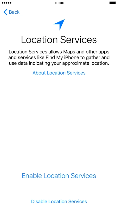 Press Enable Location Services to turn on the function.