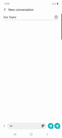 Press the send icon next to the required SIM when you've written your text message.