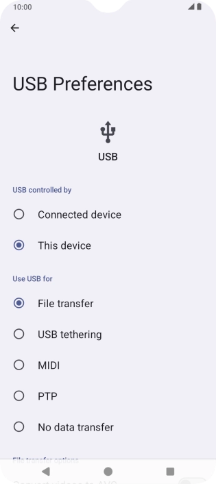 Press File transfer.
