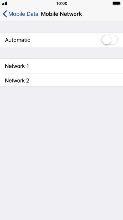 If you turn off the function, press the required network.