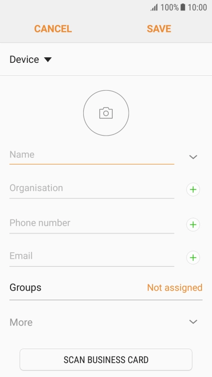 Press Name and key in the required name.