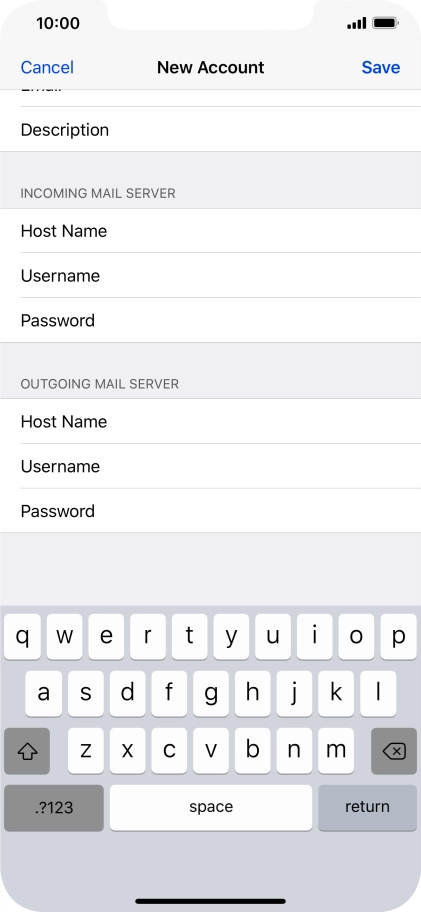 Press Save. Your email account has now been set up. To select more settings for incoming and outgoing server, proceed with the following steps.