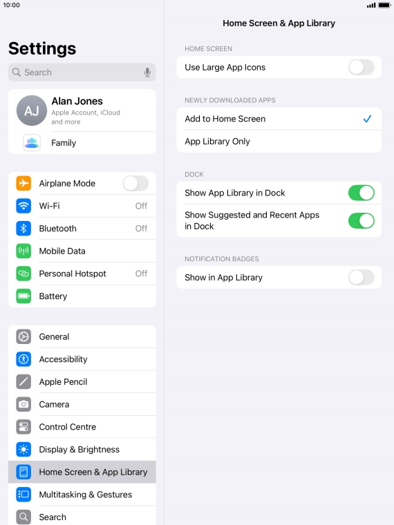 To add new downloaded apps to both the home screen and App Library, press Add to Home Screen.