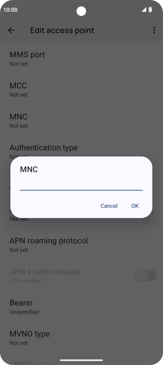 Key in 03 and press OK.