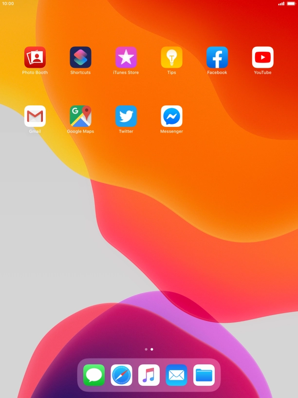 Press and hold any app.