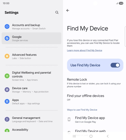 Press the Home key to return to the home screen.