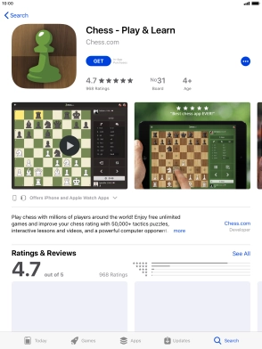 Press GET and follow the instructions on the screen to install the app.