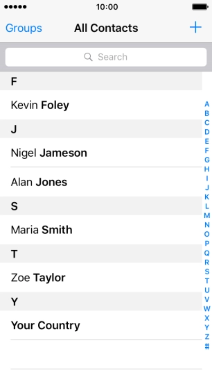 Press the new contact icon.