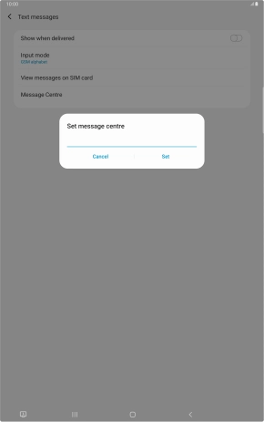 Key in +61415011501 and press Set.