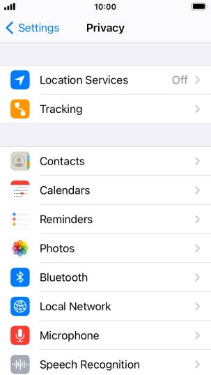 Press Location Services.