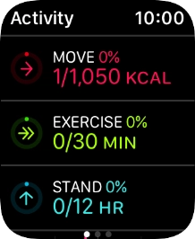Keep sliding upwards to see the number of steps, distance and number of floors you've covered.