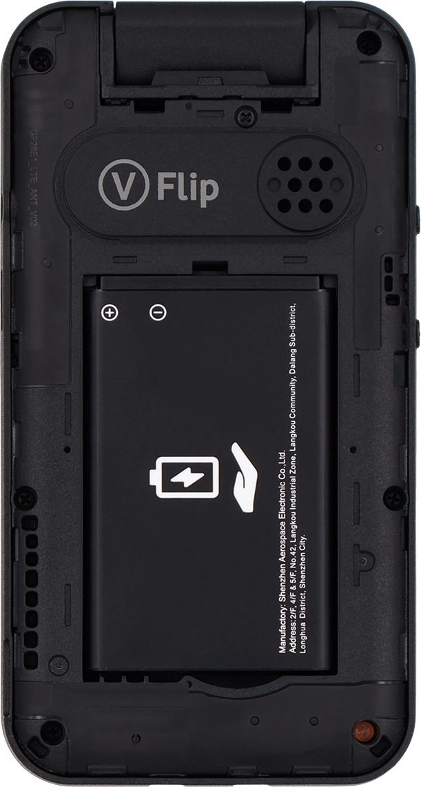 Take hold of the top of the battery and remove it.